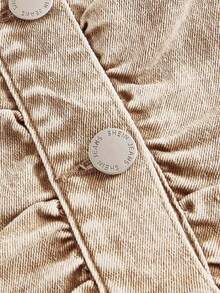 SHEIN MOD Ruched Cami Denim Top - Khaki - View 3