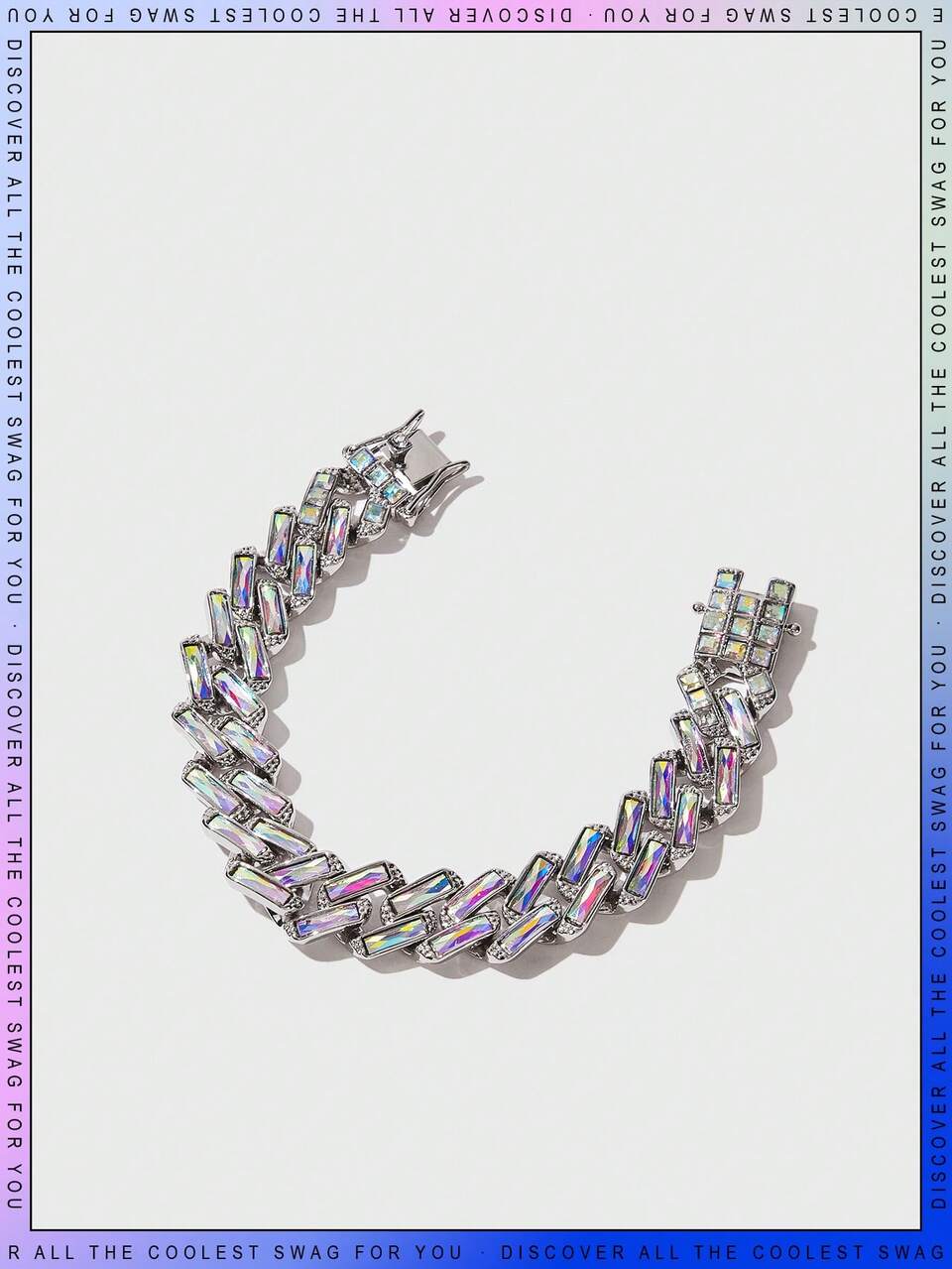 1pc Fashionable Colorful Decor Metallic Chain Bracelet For Boy, Girl And Teen, Exquisite Jewelry Gift