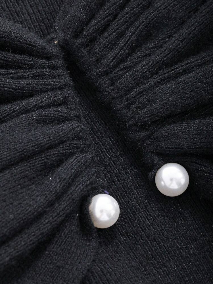 Solid Ruched Back Sweater Fall