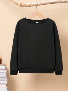 SHEIN Tween Boy Bag Spate Hanorac Fără Cămașă