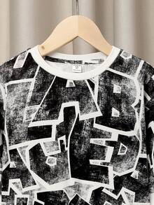 SHEIN 男大童字母圖形 2 合 1T恤 - 白色 - 查看 4
