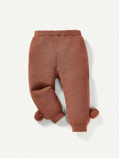 SHEIN Baby Boy Patched Design Knit Pants