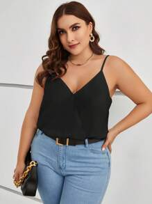 SHEIN Clasi 大碼素色吊帶連體衣