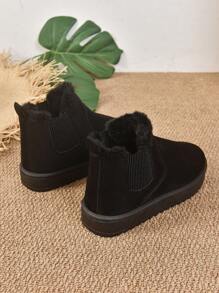 2025 Winter Women's Fashionable Thickened Thermal Lined Anti-Slip Snow Boots,Fur Boots