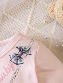 Baby Girl Bear Print Tee - Pink - View 4