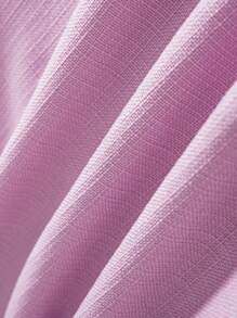 SHEIN Unity Viền tương phản Mùa vụ Áo khoác - Màu tím - Xem 6