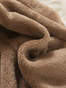 Tween Boy Colorblock 3D Ear Design Hooded Flannel Sleep Jumpsuit - Khaki - View 6