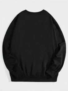 Studio Chunk 男士字母&骷髅頭圖案套頭衫 - 黑色 - 查看 2