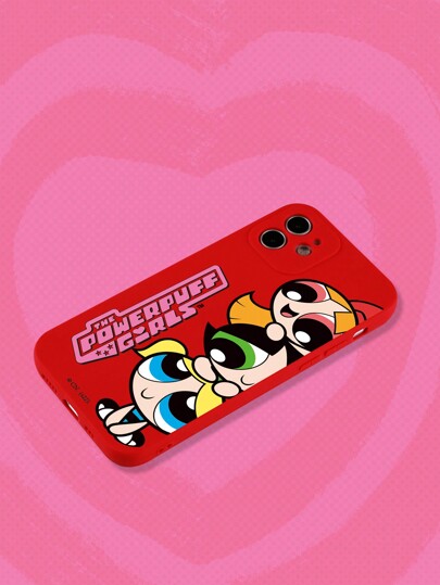 The Powerpuff Girls | ROMWE 1 funda de teléfono de TPU gráfico de caricatura de letra compatible con iPhone