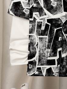 SHEIN 男大童字母圖形 2 合 1T恤 - 白色 - 查看 3