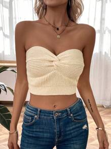 Chiquease Top tubo crop girante delantero