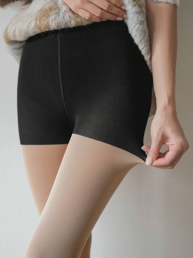 Solid Sheer Tights,Thermal Lined Fall,Winter
