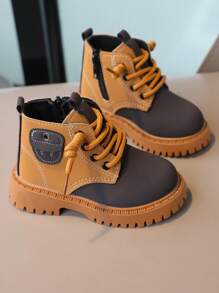 1 par de Botas negras para niños con cremallera lateral - Negro - Ver 3