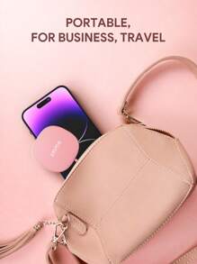 JMMO 磁性无线充电器 15W 最大快速充电、强磁、自动对准、轻薄无线磁性充电器兼容手机、耳机和 Apple Watch 圣诞礼物、秋冬季假期露营必备品度假配件、露营用品 - 粉色 - 查看 5