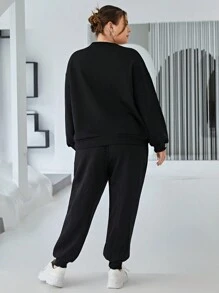 SHEIN Essnce 大碼兩件套裝 - 黑色 - 查看 2
