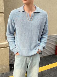 Manfinity Hypemode Men Marled Knit Drop Shoulder Sweater - Multicolor - View 6