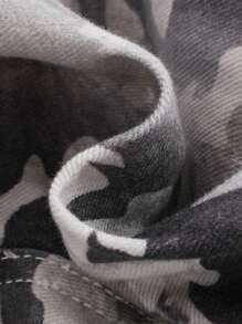 SHEIN Tween Boy Allover Print Jogger Jeans - Black and White - View 5