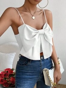 Calvaya Bow Front Cami Top For Holiday Party Clothes