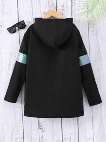 Bé trai tuổi teen Phản chiếu Bảng Áo trùm đầu Without Tee - màu đen - Xem 2