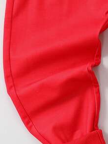 Young Boy Car & Letter Graphic Sweatshirt & Sweatpants - Red - View 6