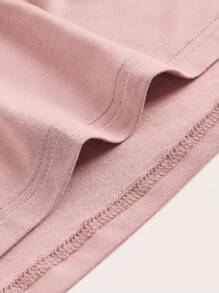 SHEIN EZwear Summer Sakura Powder Solid Ruched Split Thigh Tube Bodycon Dress - Pink - View 5