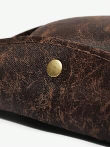 SHEIN VCAY 女士复古隐形纽扣帽，适合派对，波西米亚风牛仔女牛仔女士服装海盗服装 - 棕色 - 查看 6