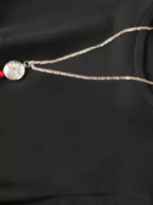 RueChic Tween Girl Button Detail Mesh Overlay Dress - Black - View 3