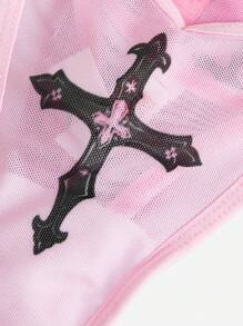 ROMWE Kawaii 3pack Graphic Print Thong - Multicolor - View 4