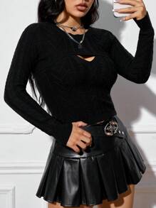 SHEIN EZwear 女士毛衣 - 黑色 - 查看 3