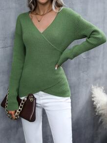 SHEIN Essnce 女士毛衣 - 綠色 - 查看 1