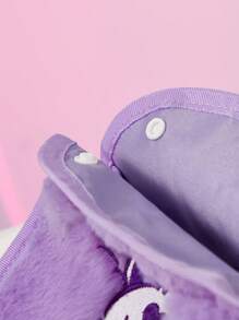 SHEIN X Care Bears 紫色毛絨愛心小熊紙巾架 - 紫色 - 查看 7