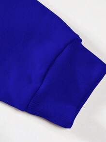 Manfinity LEGND Men Floral Print Kangaroo Pocket Drawstring Hoodie - Navy Blue - View 3