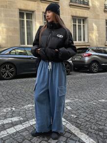 DAZY Chaqueta acolchada sin mangas para mujer, chaqueta de otoño/invierno - Negro - Ver 7