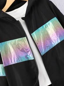 Bé trai tuổi teen Phản chiếu Bảng Áo trùm đầu Without Tee - màu đen - Xem 4