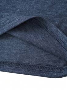 INAWLY 南瓜和字母圖案T恤 - 藏蓝色 - 查看 5