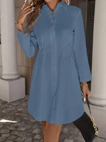 SHEIN LUNE Đầm - Màu xanh hải quân - Xem 5