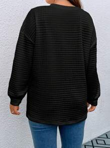 Calvaya 大碼T恤 - 黑色 - 查看 2