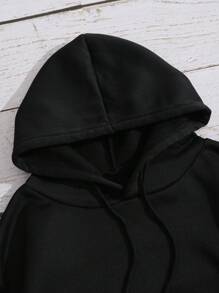 SHEIN EZwear 女士衛衣 - 黑色 - 查看 4