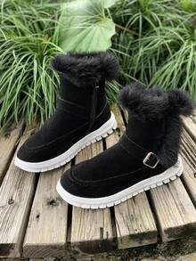 Botas De Nieve De Moda Para Mujer Para El Invierno. - Negro - Ver 7