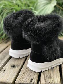 Botas De Nieve De Moda Para Mujer Para El Invierno. - Negro - Ver 3