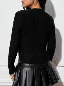 SHEIN EZwear 女士毛衣 - 黑色 - 查看 2