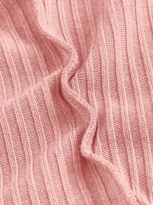 SHEIN ICON Tie Trước Ren Mộc nhĩ Tay áo kèn  Top Cây trồng - Hồng - Xem 4