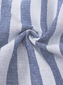 男士复古硬币条纹长袖衬衫，百搭休闲风，秋季必备