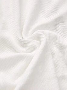 BizChic Contrast Binding Button Front Tee - White - View 4