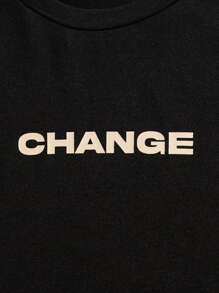 Manfinity VCAY Men Slogan Graphic Tee & Drawstring Waist Shorts Summer Outfit - Khaki - View 9