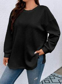 Calvaya 大碼T恤 - 黑色 - 查看 3