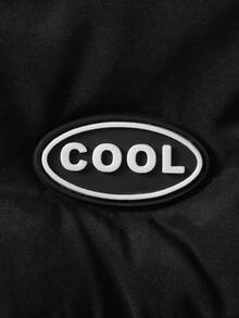 SHEIN 男小童字母補丁細節外套馬甲和加絨內裏連帽衛衣和運動褲 - 灰色 - 查看 5