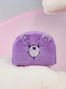 SHEIN X Care Bears 紫色毛絨愛心小熊紙巾架 - 紫色 - 查看 3