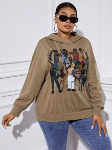 Sierra Siler Artist Plus Figure Graphic Drop Shoulder Hoodie