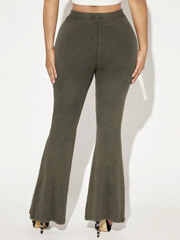 Ladies' Solid Color Flared Pants